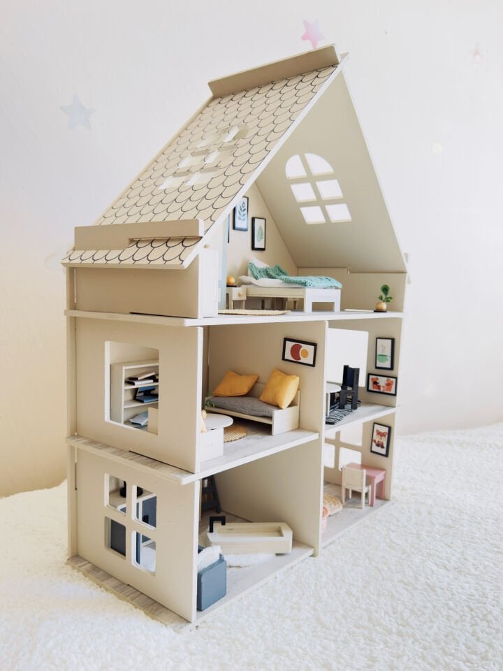 Rüya Oyun Evi – Balkonsuz Ahşap Çocuk Oyun Evi