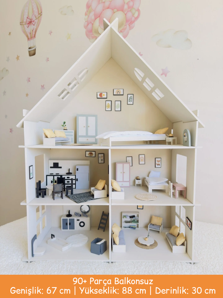 Büyük Rüya Oyun Evi – Balkonsuz Ahşap Çocuk Oyun Evi