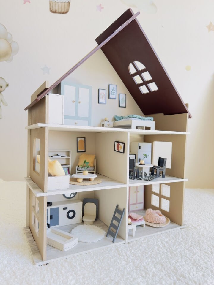 Bohem Oyun Evi – Balkonsuz Ahşap Çocuk Oyun Evi