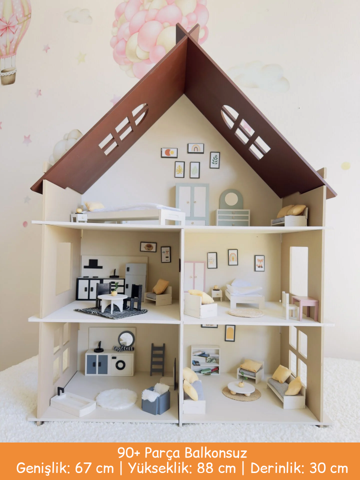 Büyük Bohem Oyun Evi – Balkonsuz Ahşap Çocuk Oyun Evi