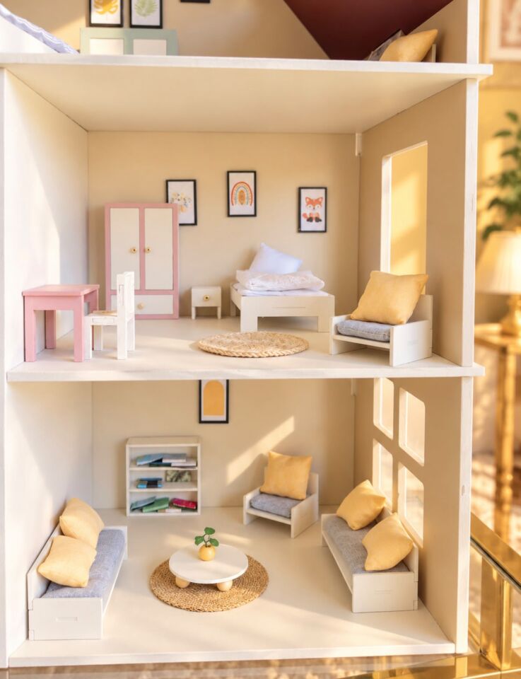 Büyük Bohem Oyun Evi – Balkonlu Ahşap Çocuk Oyun Evi