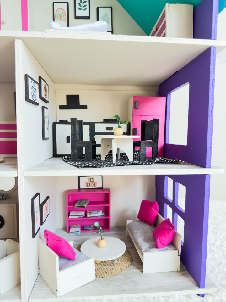 Renkli Oyun Evi – Balkonsuz Ahşap Çocuk Oyun Evi