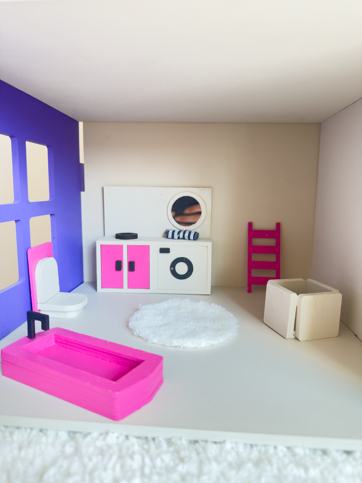 Büyük Renkli Oyun Evi – Balkonsuz Ahşap Çocuk Oyun Evi