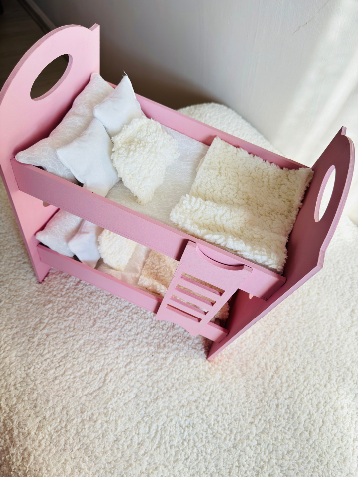 Ahşap Pudra Pembe Ranza