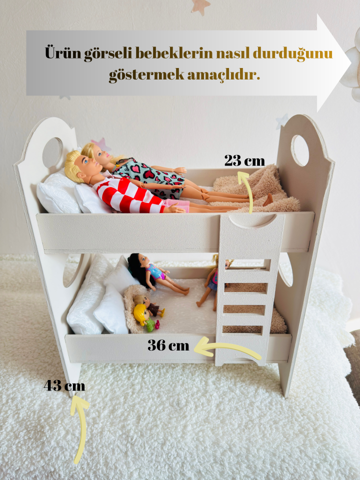 Ahşap Pudra Pembe Ranza