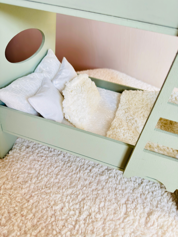 Ahşap Ihlamur Yeşili Ranza