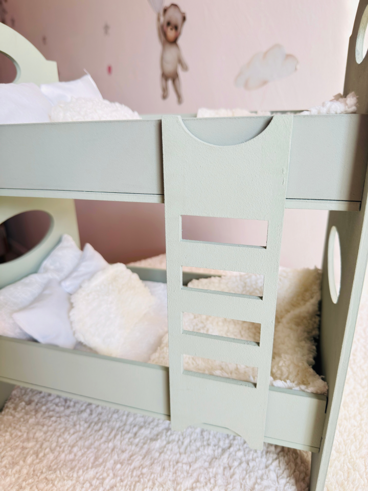 Ahşap Ihlamur Yeşili Ranza