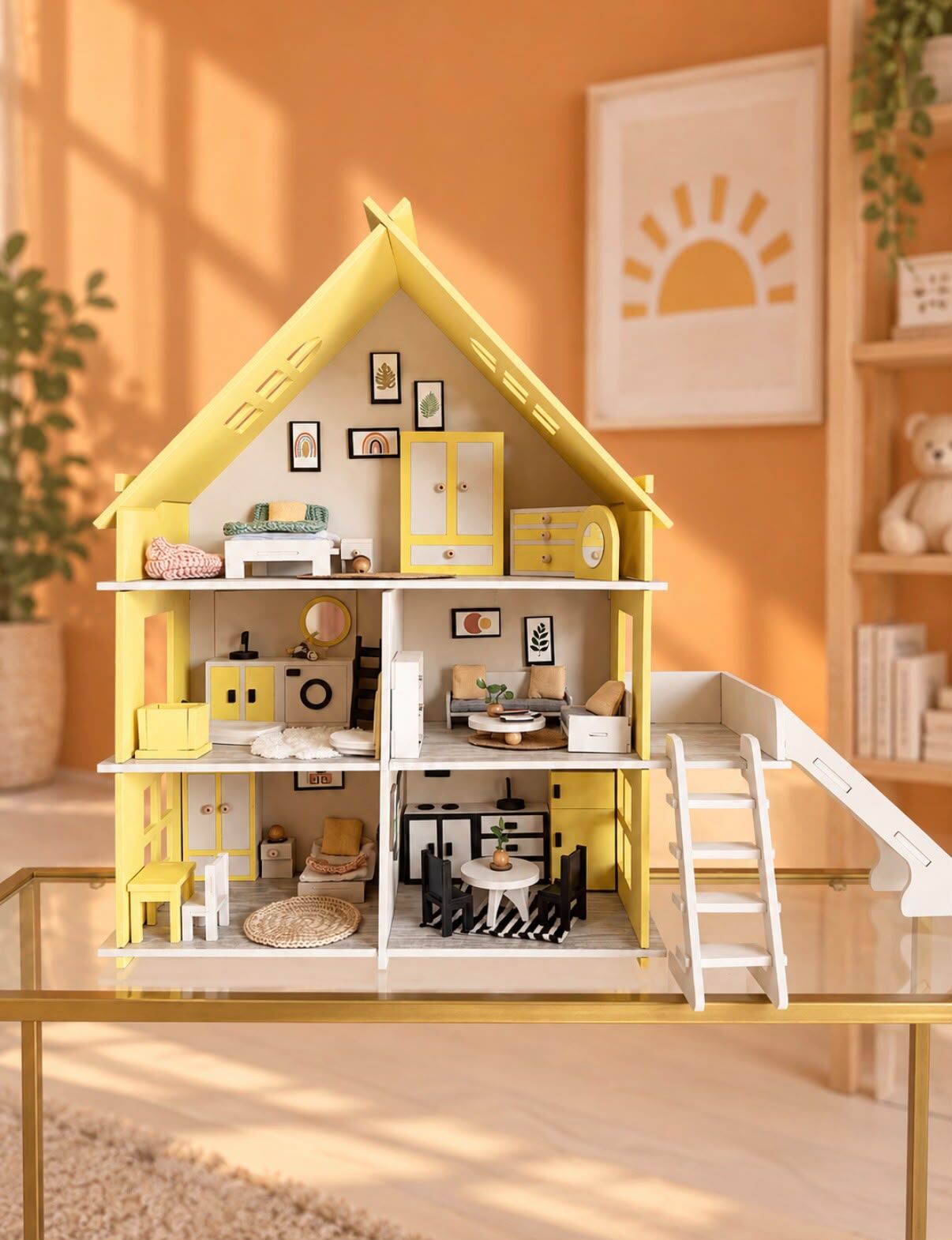 Güneş Oyun Evi – Balkonlu Ahşap Çocuk Oyun Evi