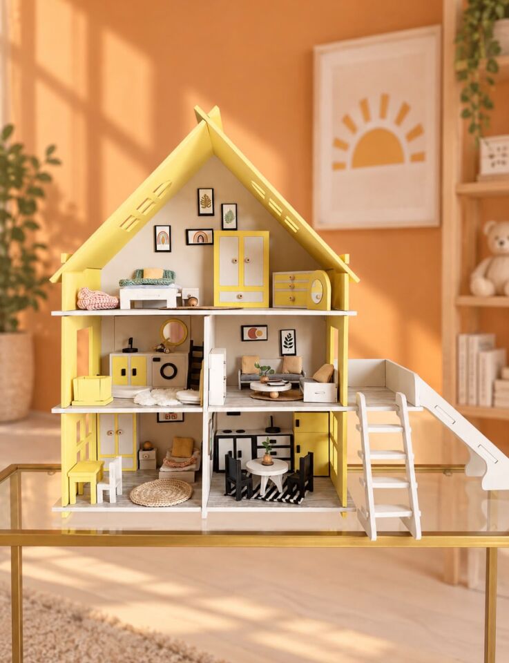 Güneş Oyun Evi – Balkonlu Ahşap Çocuk Oyun Evi